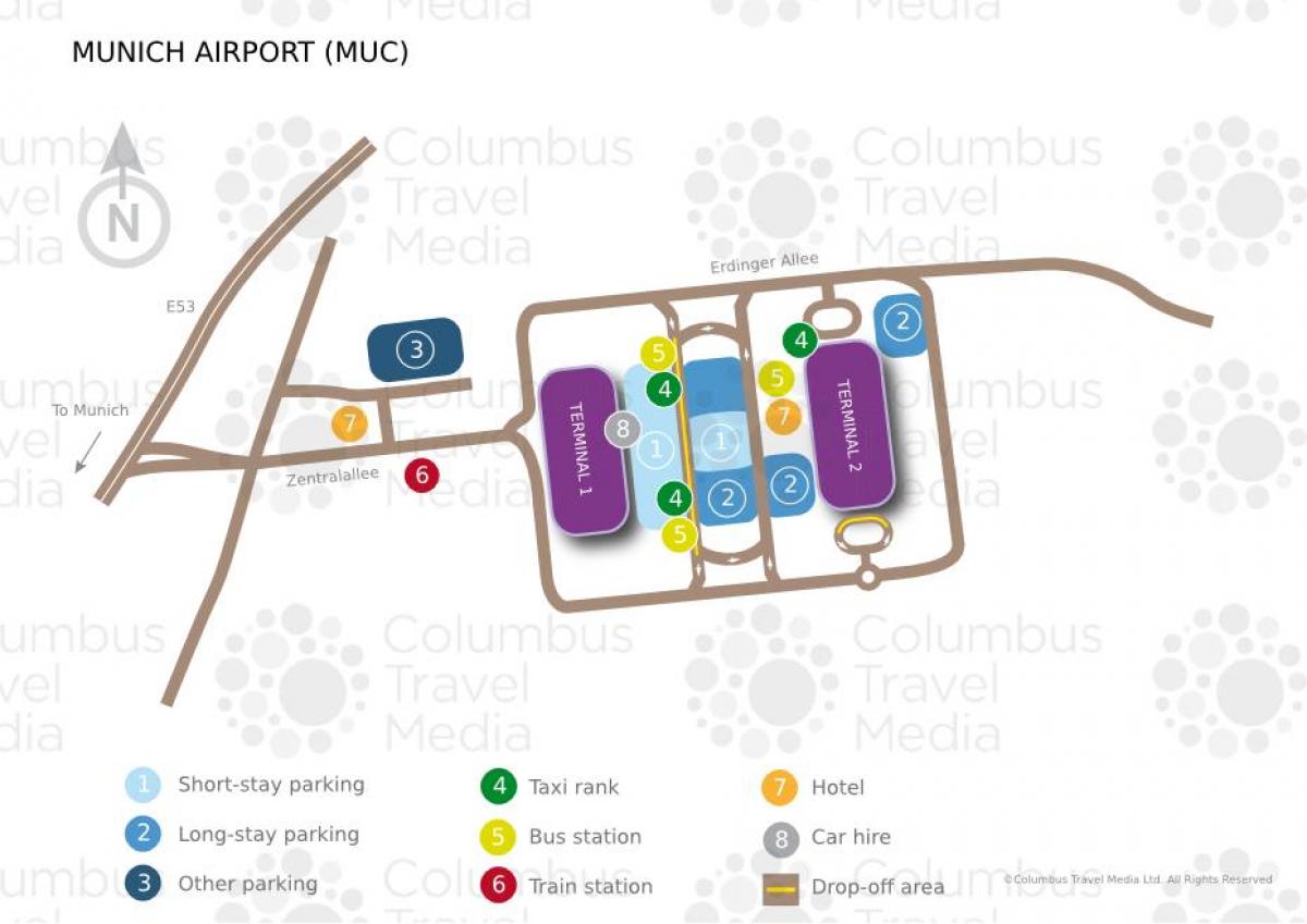 Mapa ng munich airport train station