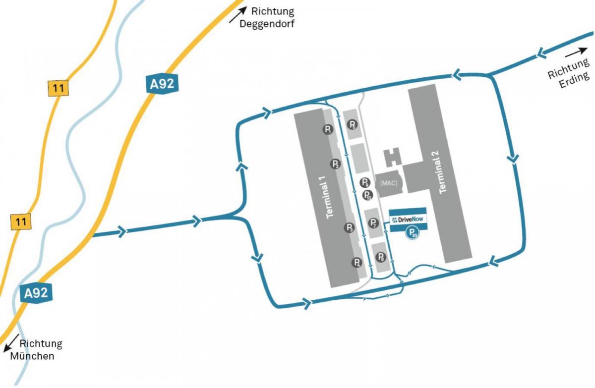 munich airport car hire mula mapa