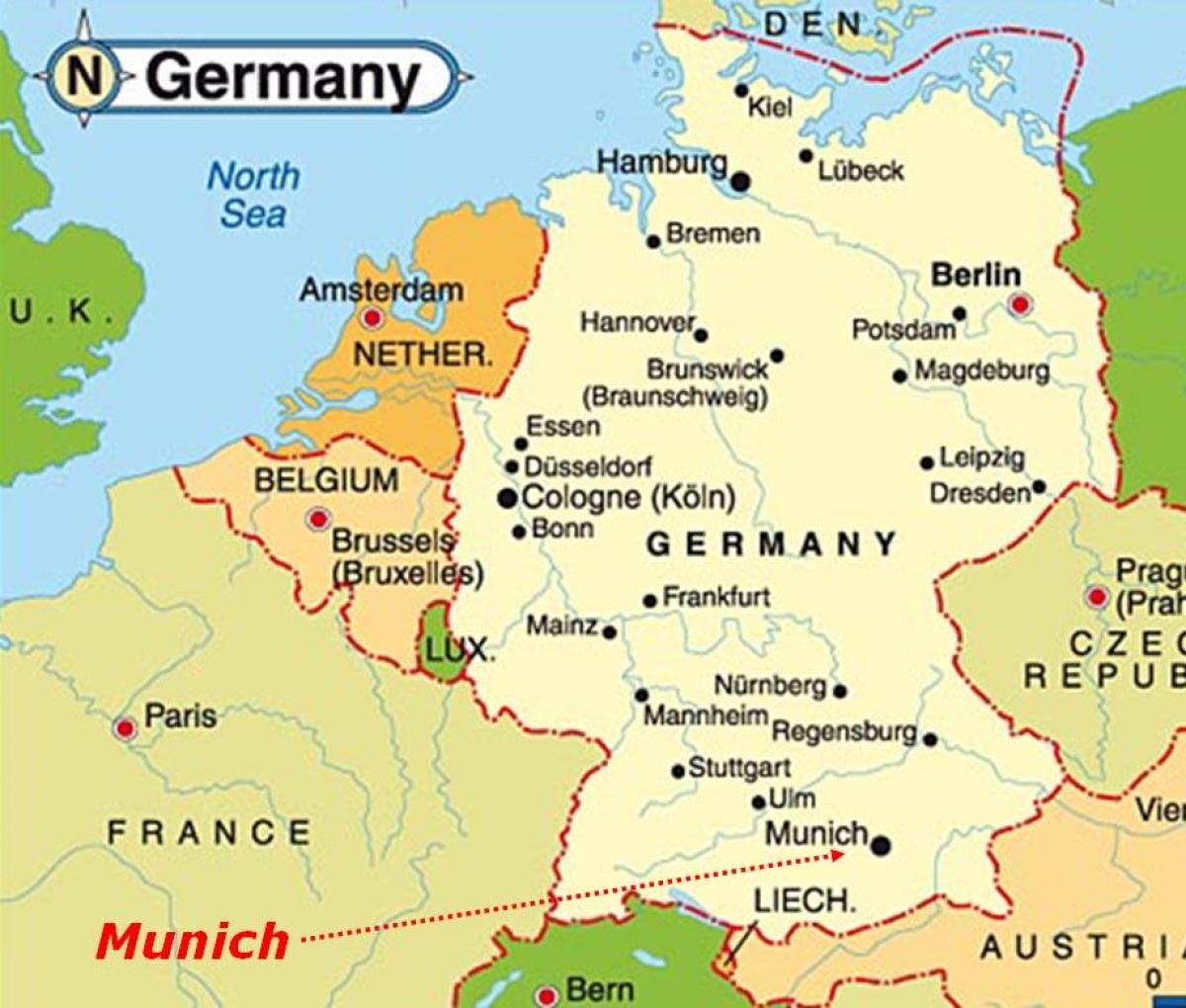 Mapa ng europa munich