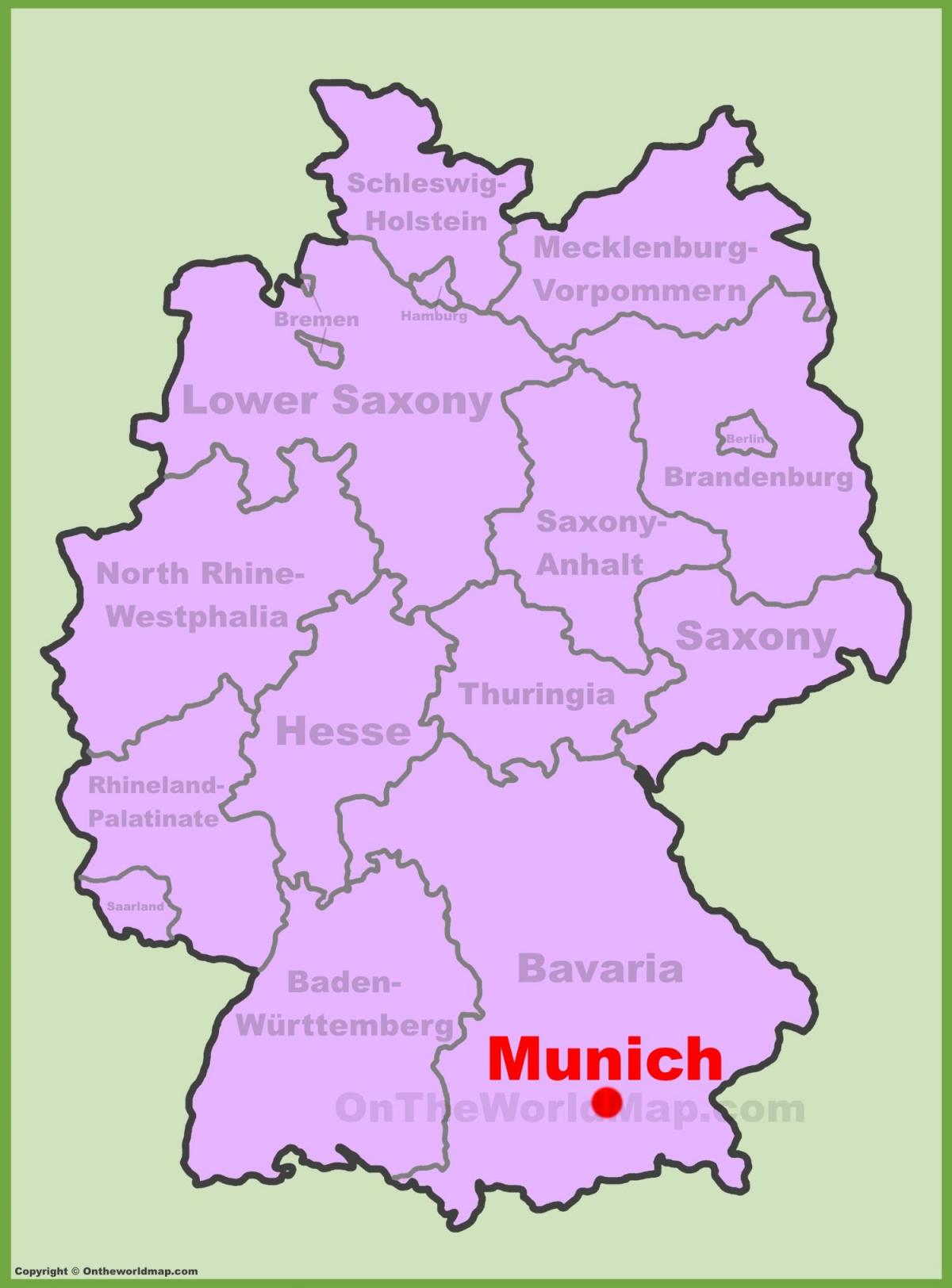 Mapa ng lokasyon munich