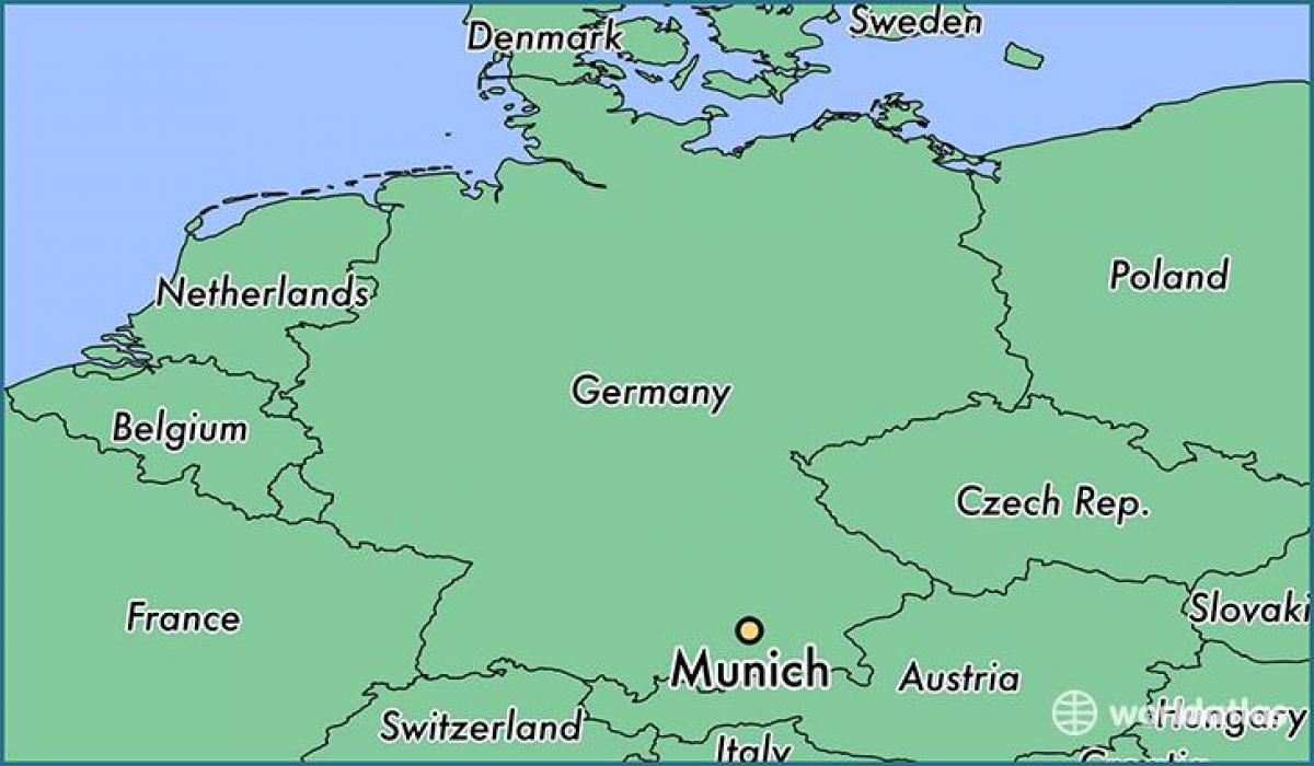 munich alemanya sa isang mapa