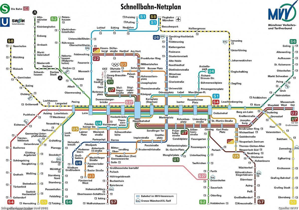 munchen transportasyon sa mapa