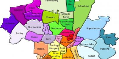 Munich distrito mapa