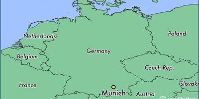 Munich alemanya sa isang mapa